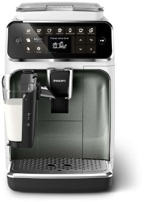 Зображення Кавомашина Philips Series 4300, 1.8л, зерно+мелена, автомат.капуч, авторецептів -8, білий 