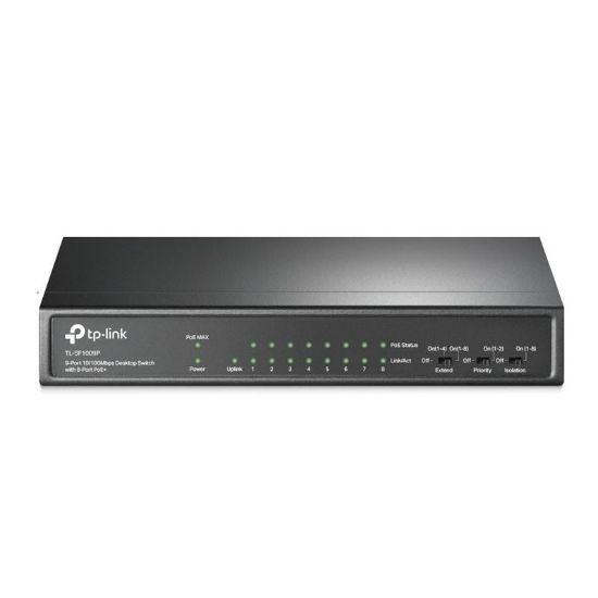  Зображення Комутатор TP-LINK TL-SF1009P 9x1FE/8xPoE 65W некерований 250 м 