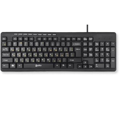  Зображення Клавіатура Piko KB-108 USB Black (1283126467103) 