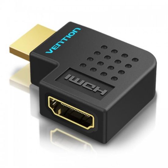  Зображення Адаптер Vention HDMI M - HDMI F, v2.0, угол 90 (AIBB0) 