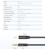  Зображення Кабель Vention Audio 3.5 мм Metal Type 1 м Black (BHBBF)) 
