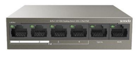  Зображення Комутатор TENDA TEF1106P-4-63W 4xFE PoE, 2xFE Uplink 