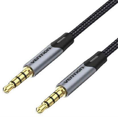  Зображення Кабель Vention 3.5 мм - 3.5 мм (M/M), 2 м, Silver/Black (BAQHH) 