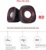  Зображення Акустична система Piko GS-202 USB Black-Red (1283126489457) 