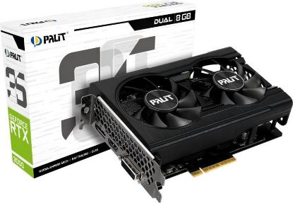  Зображення Відеокарта GF RTX 3050 8GB GDDR6 Dual Palit (NE63050018P1-1070D) 