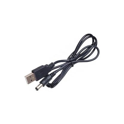  Зображення Кабель живлення USB (AM/DC) 1m 3.5мм, 2A Black 
