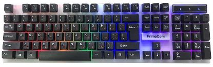  Зображення Клавіатура ігрова FrimeCom FC-801А-USB Rainbow LED мембранна, чорна) 