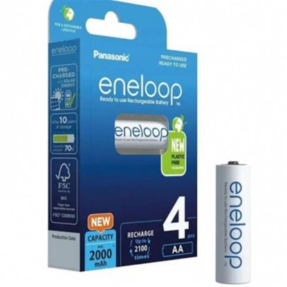  Зображення Акумулятор Panasonic Eneloop AA 2000mAh NI-MH * 4 (BK-3MCDE/4BE) 