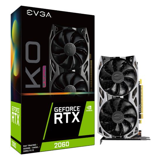  Зображення Відеокарта GF RTX 2060 6GB GDDR6 KO Ultra Gaming EVGA (06G-P4-2068-KR) 