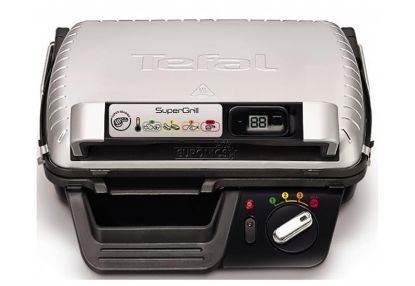  Зображення Гриль Tefal прижимний SuperGrill, 2000Вт, темп. режимів-4, з`ємні пластини, метал 