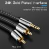  Зображення Кабель Vention AUX 3.5 mm M - 2xRCA M, 3 m, Black (BCFBI) 