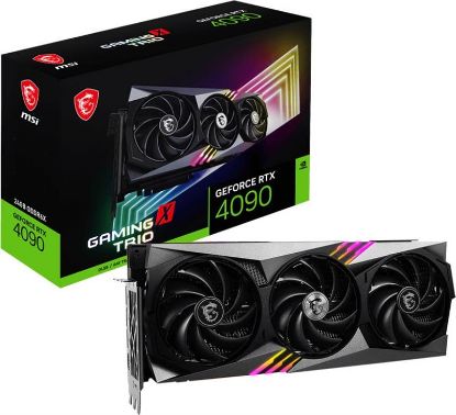  Зображення Відеокарта GF RTX 4090 24GB GDDR6X Gaming X Trio MSI (GeForce RTX 4090 GAMING X TRIO 24G) 