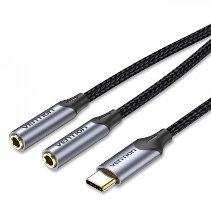  Зображення Кабель Vention USB Type-C - 3.5 mm, 0.6 m, Black (BGNHY) 