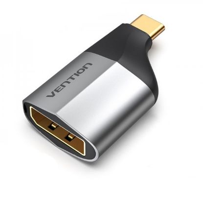  Зображення Адаптер Vention USB Type-C - DisplayPort (M/F), Black/Silver (TCCH0) 