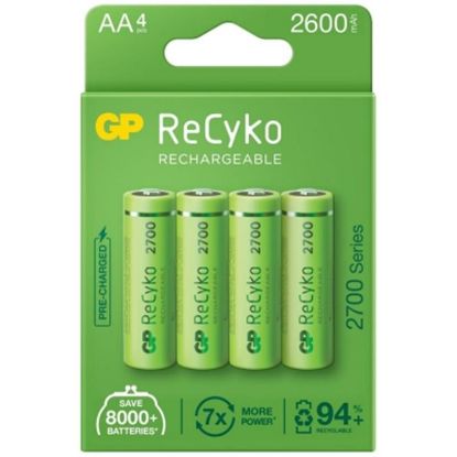  Зображення Акумулятори GP Batteries AA 2600mAh NiMh 4шт ReCyko+ 