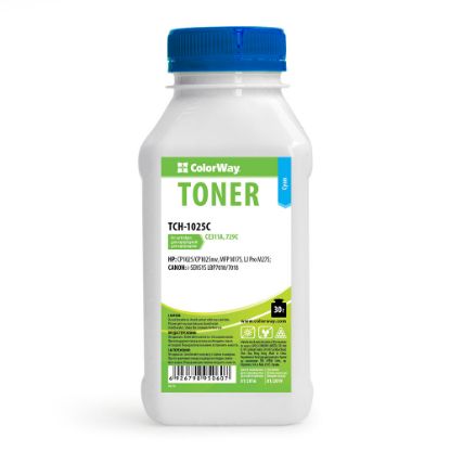  Зображення Тонер Colorway HP CLJ CP1025/Pro100/M175 Cyan 30g/bottle 