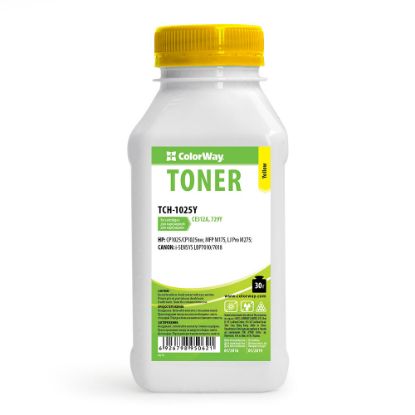  Зображення Тонер Colorway HP CLJ CP1025/Pro100/M175 Yellow 30g/bottle 