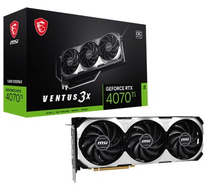  Зображення Відеокарта GF RTX 4070 12GB GDDR6X Ventus 3X OC MSI (GeForce RTX 4070 VENTUS 3X 12G OC) 