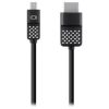  Зображення Кабель Belkin mini DisplayPort - HDMI (M/M), 1.8 м, Black (F2CD080bt06) 