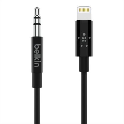  Зображення Кабель Belkin 3.5 мм - Lightning MFI 1.8 м Black (AV10172BT06-BLK) 