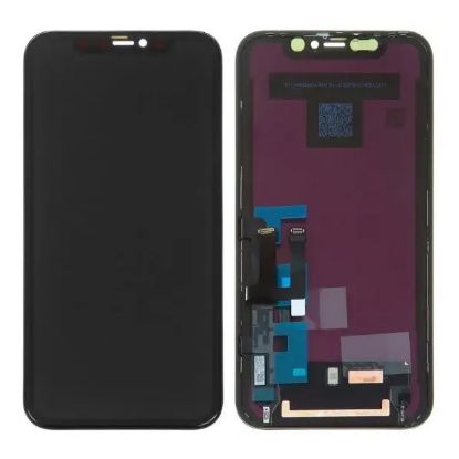  Зображення Дисплей iPhone 11 у зборі з сенсором та рамкою black (оригінал завод) (I21895) 