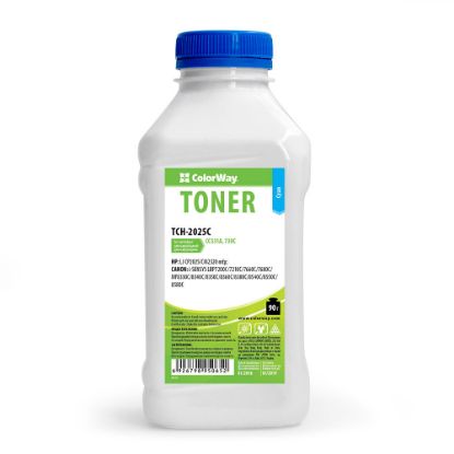  Зображення Тонер HP CLJ CP2025/2020/CM2320  bottle 90г  Cyan  *ColorWay (TCH-2025C)) 