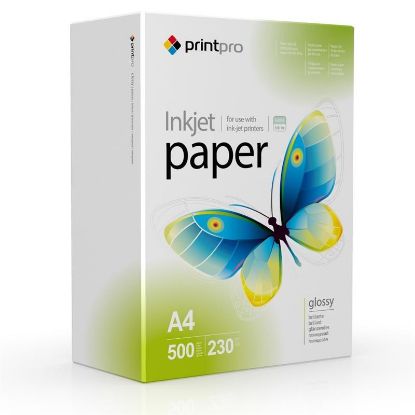  Зображення Бумага PrintPro глянц. 230г/м, A4 PG230-500 