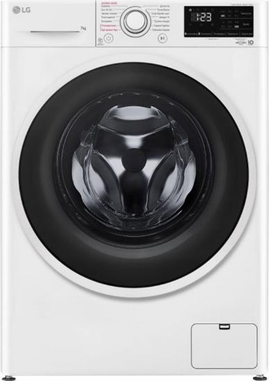  Зображення Пральна машина LG фронтальна, 7кг, 1200, A+++, 48см, дисплей, пара, інвертор, білий 