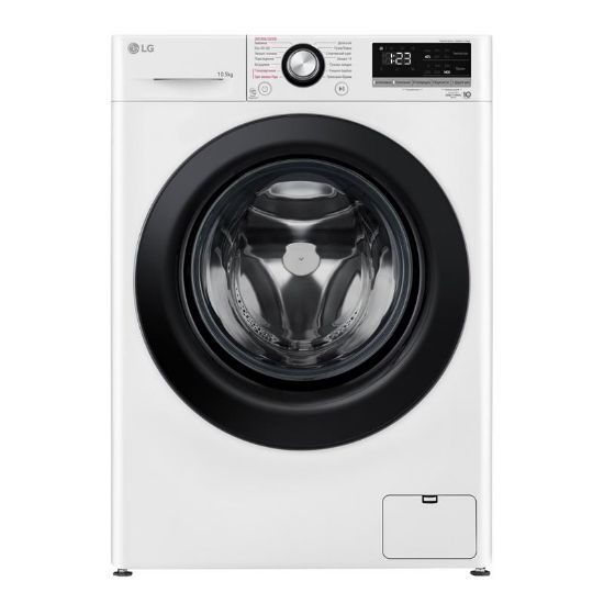  Зображення Пральна машина LG фронтальна, 10,5кг, 1400, A+++, 57см, дисплей, пара, інвертор, білий 