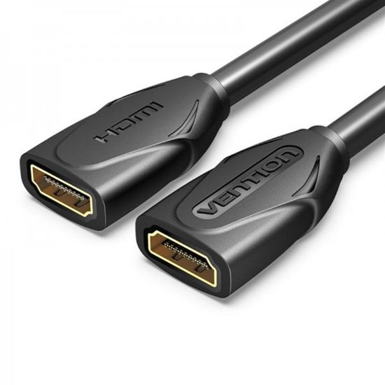  Зображення Кабель Vention HDMI - HDMI V 2.0, (F/F), 0.5 м, Black (AAXBD) 