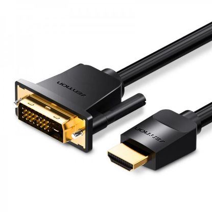  Зображення Кабель Vention DVI - HDMI (M/M), 2 м, Black (ABFBH) 