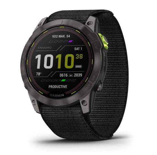  Зображення Смарт-годинник Garmin Enduro 2 Sapphire Carbon Gray DLC Titanium with Black UltraFit Nylon Strap (01 