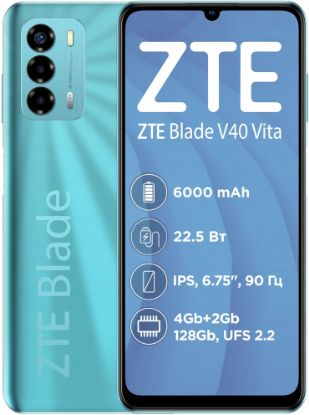  Зображення Мобільний телефон ZTE Blade V40 Vita 4/128GB Green 