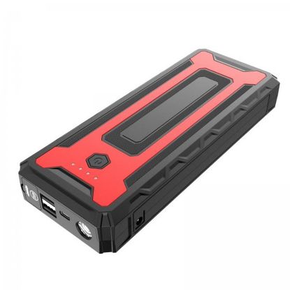  Зображення Портативний зарядний пристрій 16000 mAh, запуск двигуна 2000 A, QC 18 Вт, чорний,  який допоможе запустити двигун автомобіля, зарядити портитивний зарядний пристрій і не тільки. Оснащений світлодіодним ліхтариком.) 