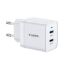  Зображення Мережевий зарядний пристрій Choetech 2 USB-C, 40Вт, PD/QC/PPS) 