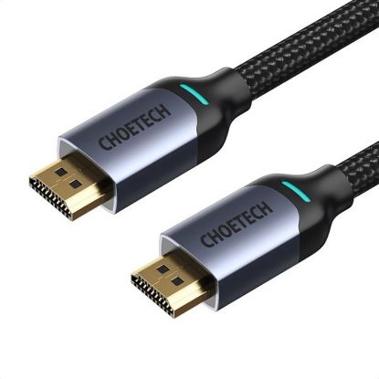  Зображення Кабель HDMI-HDMI Choetech XHH01-BK, V.2.1, 8К 60 Гц, HDR10, HLG, 48Gbps, YUV 4:4:4, позолочені конектори, 2 м) 