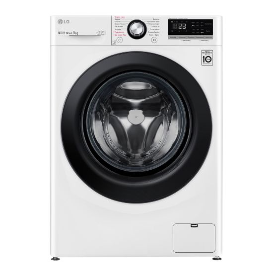 Зображення Пральна машина LG фронтальна, 9кг, 1400, A+++, 57см, дисплей, пара, інвертор, білий 