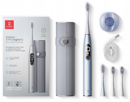 Зображення Розумна зубна електрощітка Oclean X Pro Digital Set Electric Toothbrush Glamour Silver (697081055258 