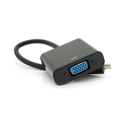  Зображення Адаптер Vention micro-HDMI - VGA (M/F), 0.1 м, Black (YT-C-mcHDMI(M)/VGA(F)-B/16537) 