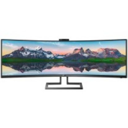  Зображення TFT 48.8" Philips 499P9H, VA, 5120 x 1440, USB-C, HDMI (2.0)x2, DPx2, RJ45, webcam, колонки, чорний 