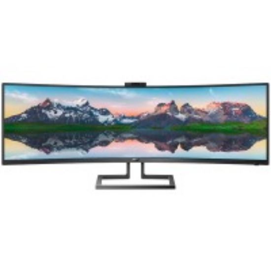  Зображення TFT 48.8" Philips 499P9H, VA, 5120 x 1440, USB-C, HDMI (2.0)x2, DPx2, RJ45, webcam, колонки, чорний 
