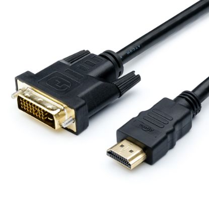  Зображення Кабель Atcom HDMI - DVI (M/M), single link, 24+1 pin, ферит, 1.8 м, Black (AT3808) 