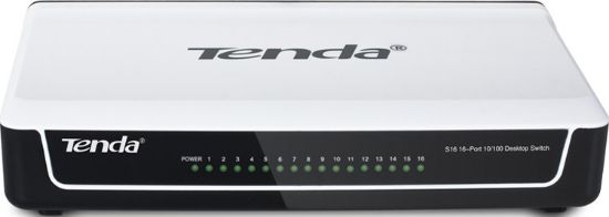  Зображення Комутатор TENDA S16 16xFE, Некерований 