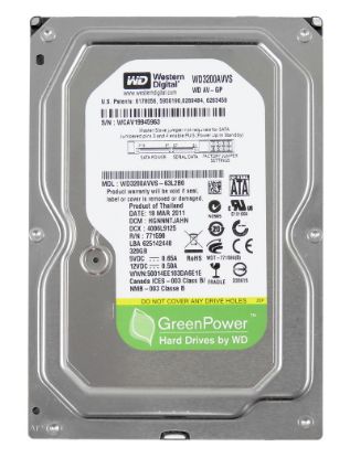  Зображення Накопичувач HDD SATA 320Gb WD AV-GP 7200rpm 8Mb (WD3200AVVS) Refurbished 