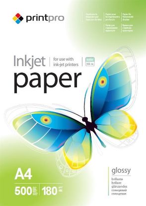  Зображення Бумага PrintPro глянц. 180г/м, A4 PG180-500 